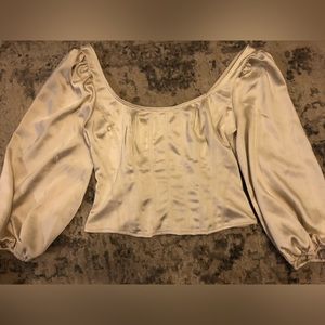 Silky Free People corset cropped top